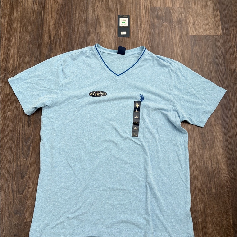 U.S. Polo Assn. Light Blue V-Neck Tee